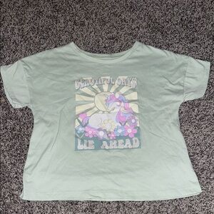 Charming Mint Unicorn Tee for Kids
